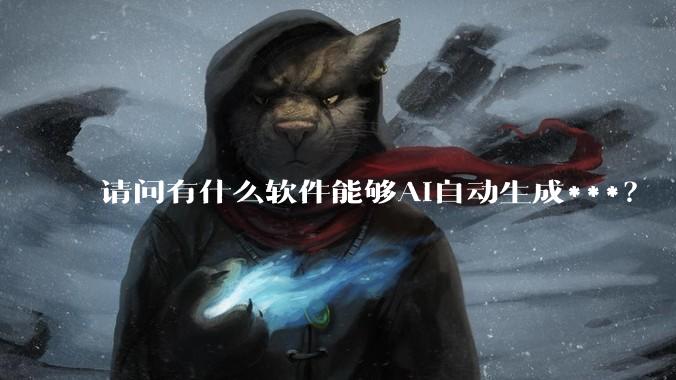 请问有什么软件能够AI自动生成***？